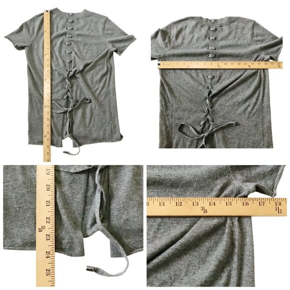 n:PHILANTHROPY Graves Lace Back Sweater, Size XS, Gray - Picture 13 of 13